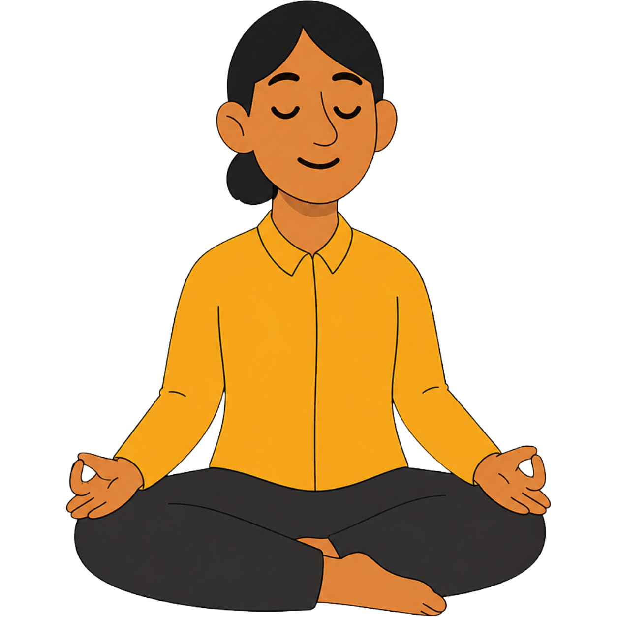 Zoe meditating
